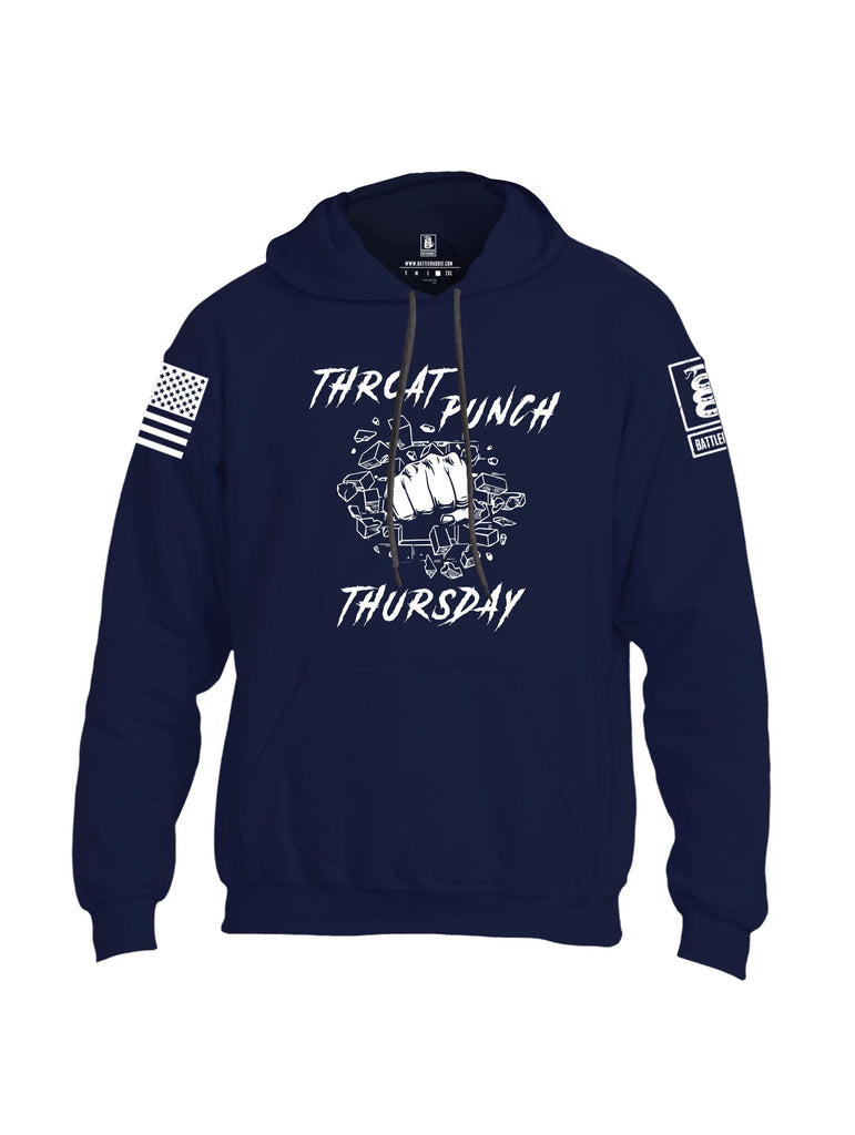 Battleraddle Throat Punch Thursday White Sleeves Uni Cotton Blended Hoodie With Pockets