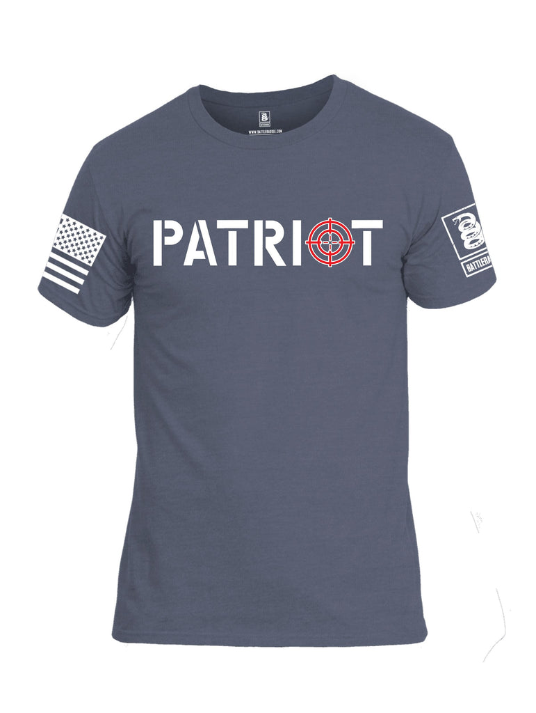 Battleraddle Patriot White Sleeves Men Cotton Crew Neck T-Shirt