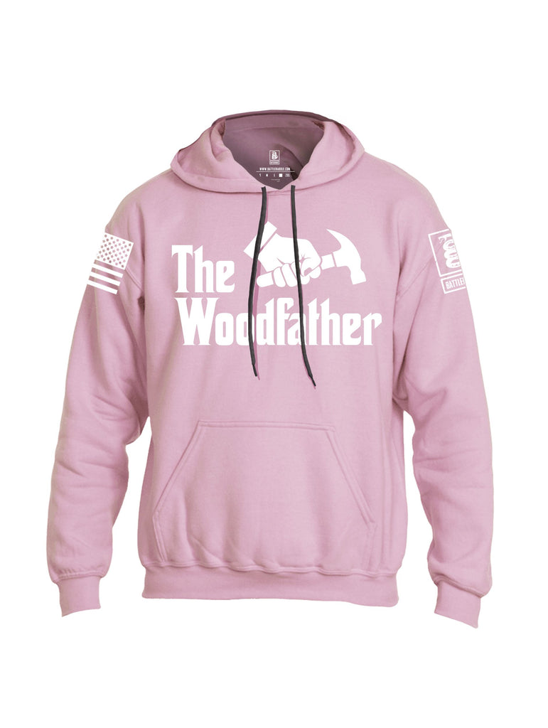 Battleraddle The Woodfather White Sleeves Uni Cotton Blended Hoodie With Pockets