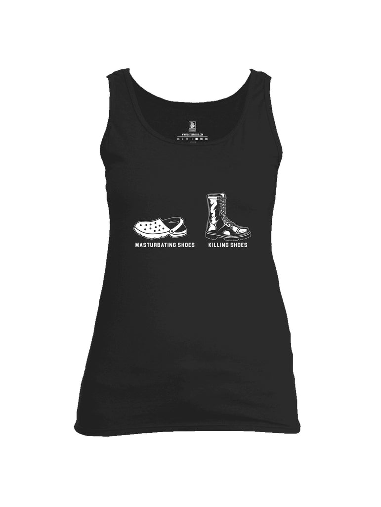 Battleraddle Masturbate Shoes Killing Shoes  White Sleeves Women Cotton Cotton Tank Top