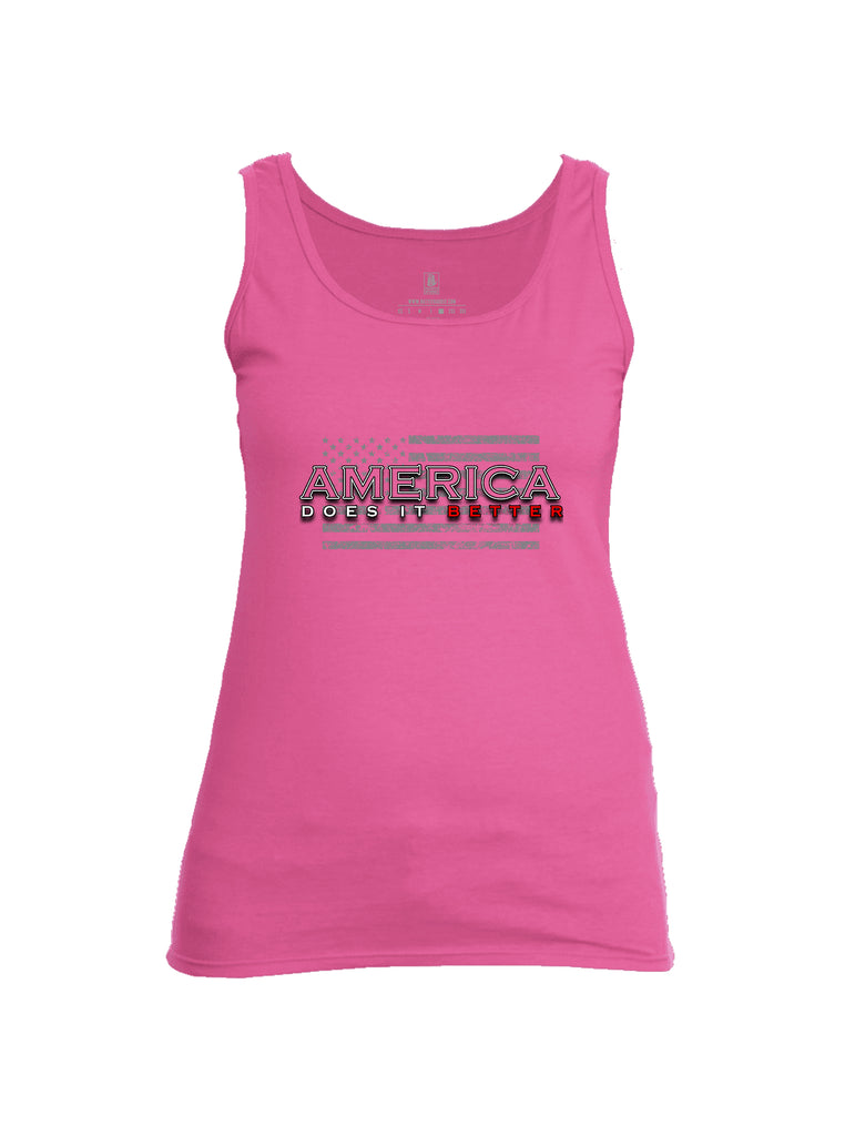 Battleraddle America Does It Better {sleeve_color} Sleeves Women Cotton Cotton Tank Top