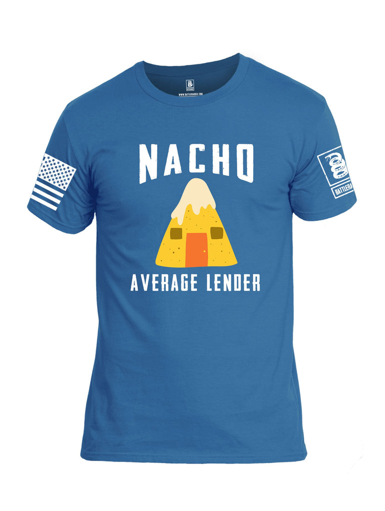 Battleraddle Nacho Average Lender White Sleeves Men Cotton Crew Neck T-Shirt