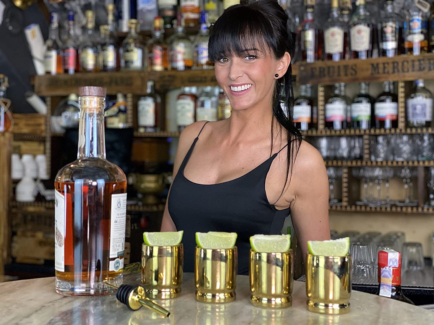 50 Caliber Shot Glass, Set of 4 Ceramic Shot Glasses with Pourer, 50 C –  Battleraddle® LLC