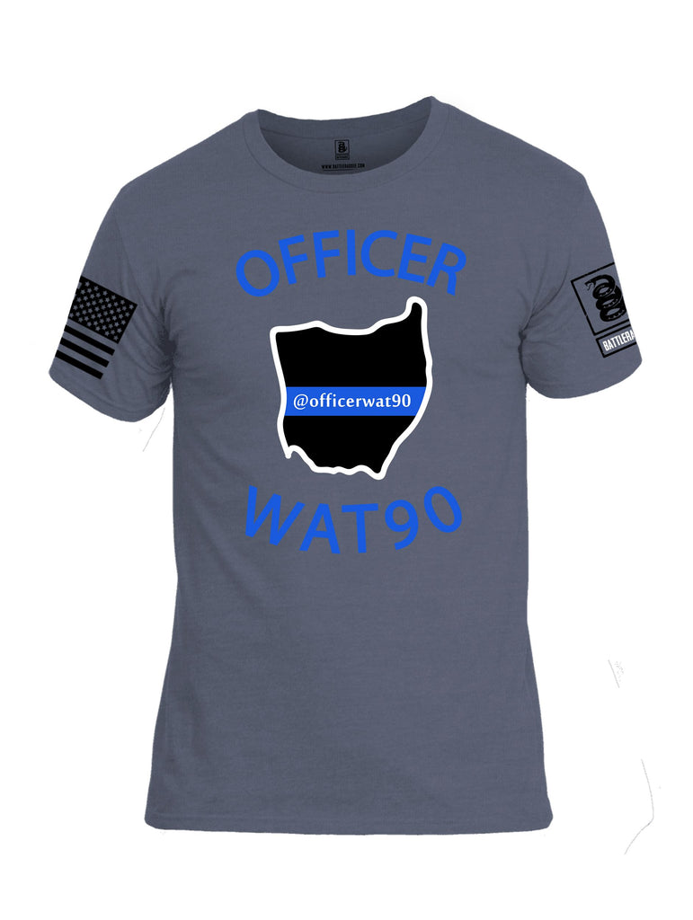 Battleraddle Officer Wat90 {sleeve_color} Sleeves Men Cotton Crew Neck T-Shirt