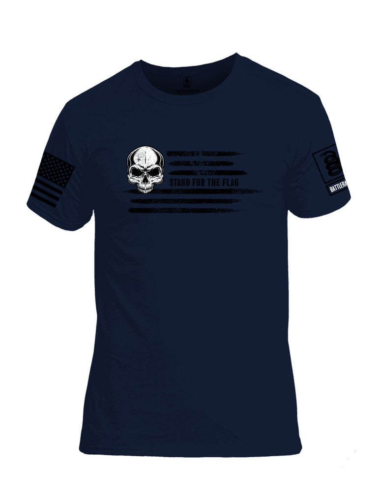 Battleraddle Stand For The Flag Black Sleeves Men Cotton Crew Neck T-Shirt