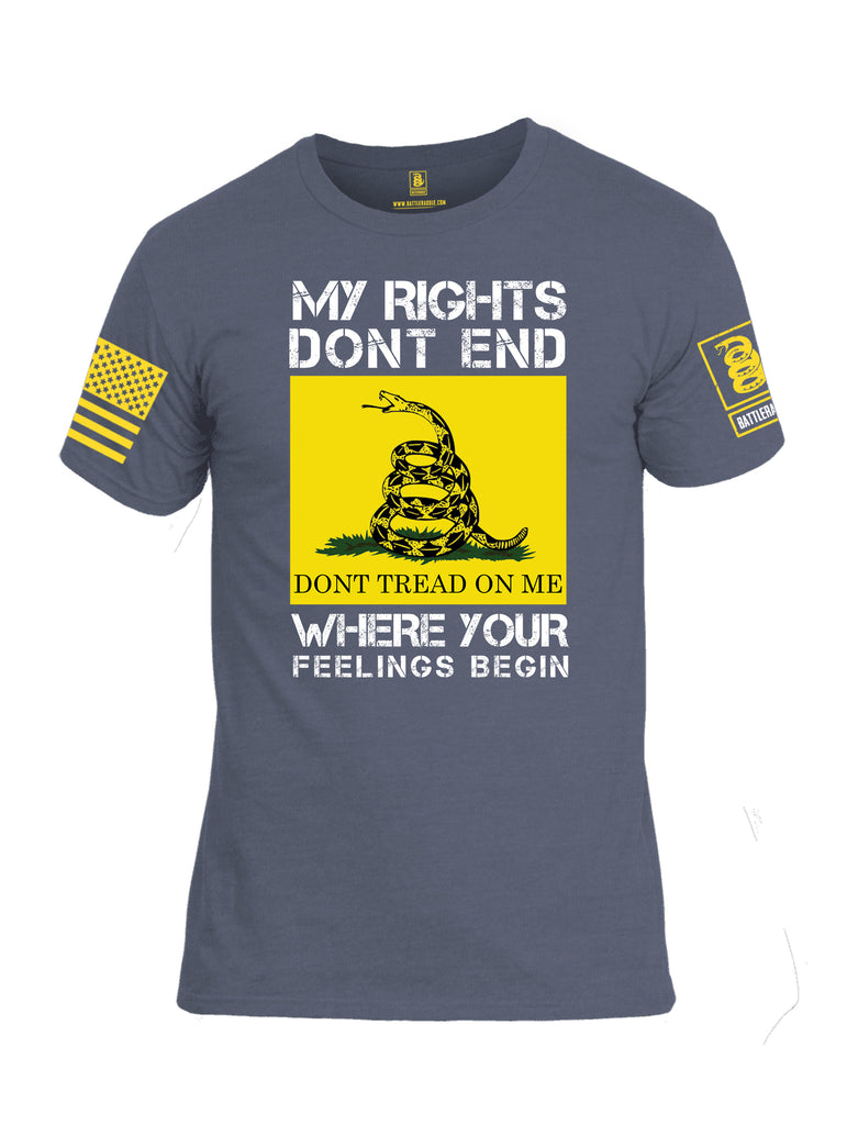 Battleraddle My Rights Dont End Where Your Feelings Begin {sleeve_color} Sleeves Men Cotton Crew Neck T-Shirt