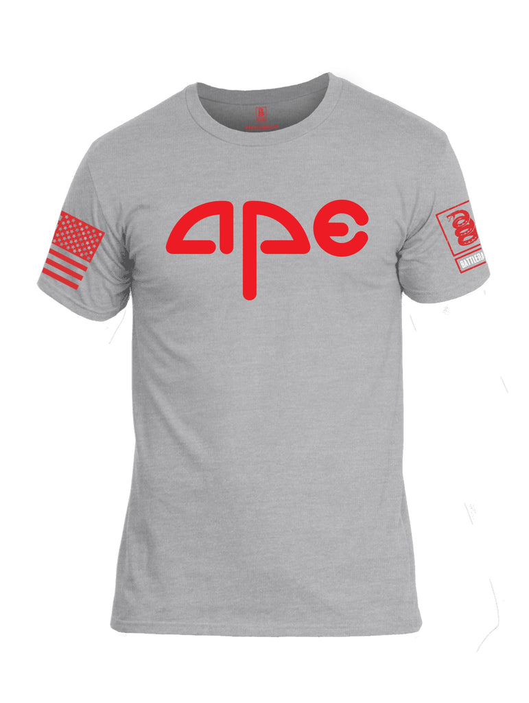 Battleraddle Amc Ape Red Sleeves Men Cotton Crew Neck T-Shirt
