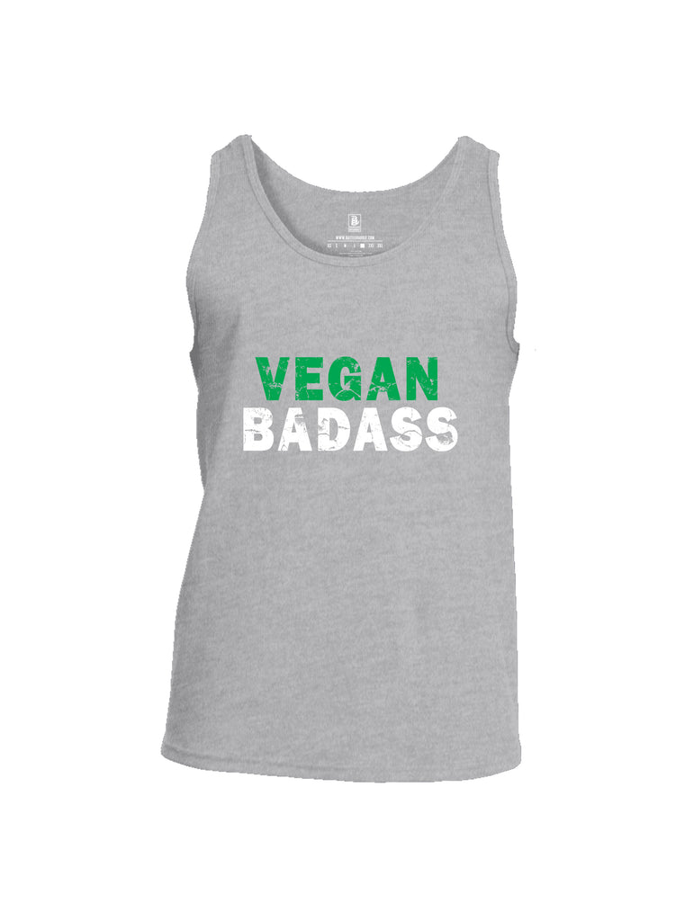 Battleraddle Vegan Badass White {sleeve_color} Sleeves Men Cotton Cotton Tank Top