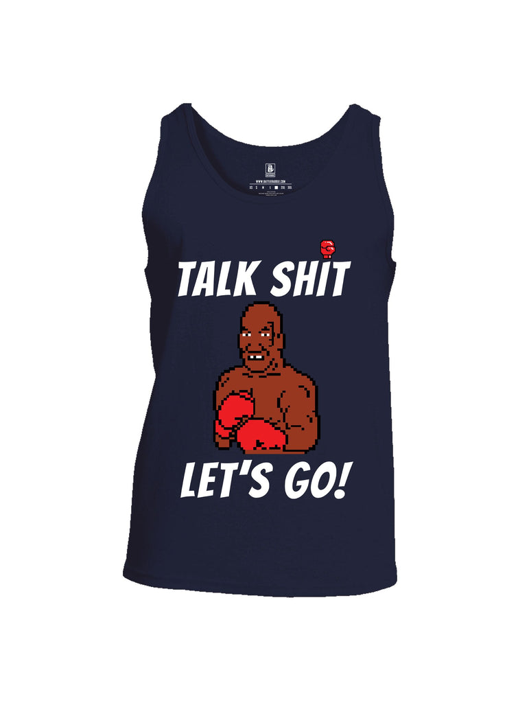 Battleraddle Talk Shit Lets Go White Sleeves Men Cotton Cotton Tank Top