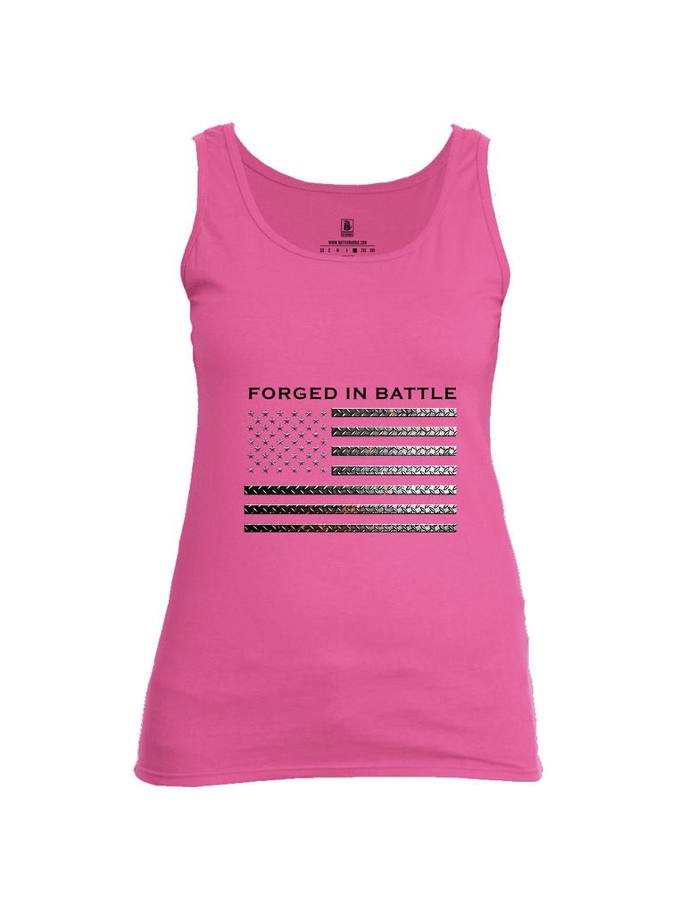 Battleraddle Forged In Battle  Black Sleeves Women Cotton Cotton Tank Top