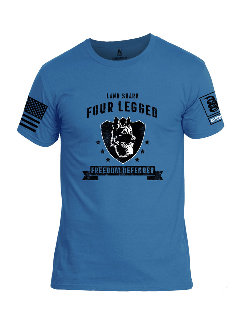 Battleraddle Four Legged Freedom Defender Black Sleeves Men Cotton Crew Neck T-Shirt