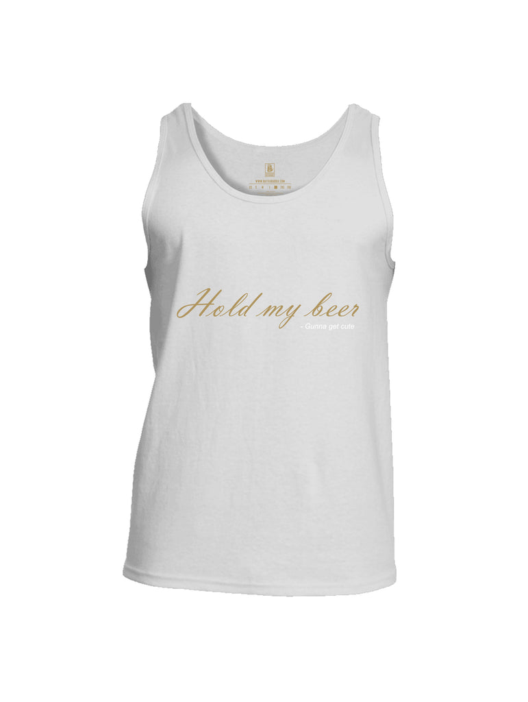 Battleraddle Hold My Beer Gunna Get Cute {sleeve_color} Sleeves Men Cotton Cotton Tank Top