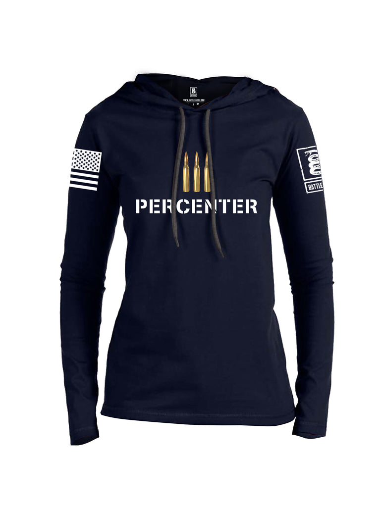 Battleraddle Iii Percenter White {sleeve_color} Sleeves Women Cotton Thin Cotton Lightweight Hoodie