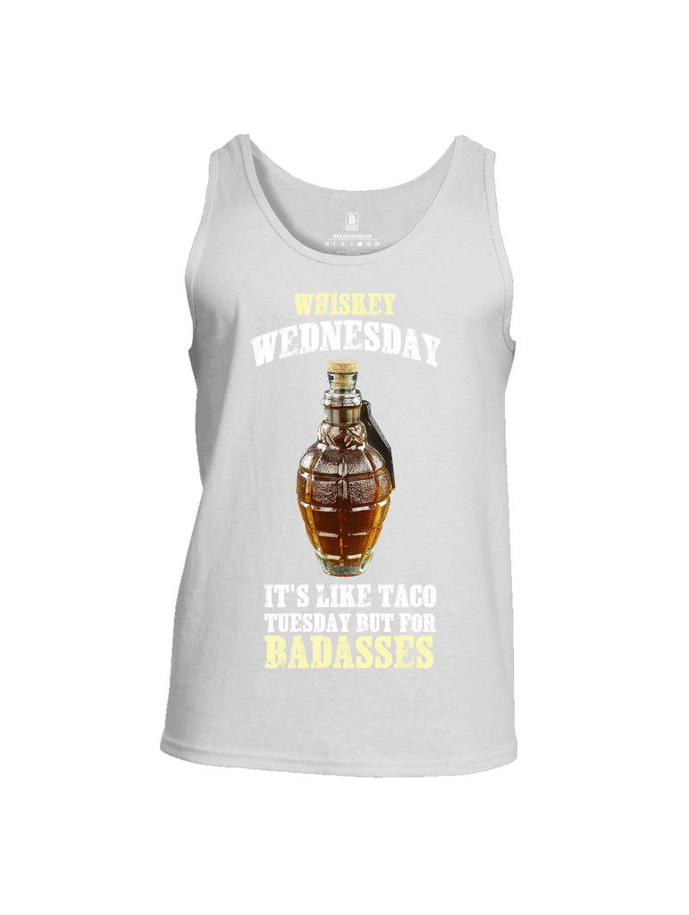 Battleraddle Whiskey Wednesday Is Like Taco Tuesday But For Badasses {sleeve_color} Sleeves Men Cotton Cotton Tank Top