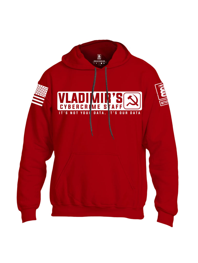 Battleraddle Vladimir Cybercrime Staff White Sleeves Uni Cotton Blended Hoodie With Pockets