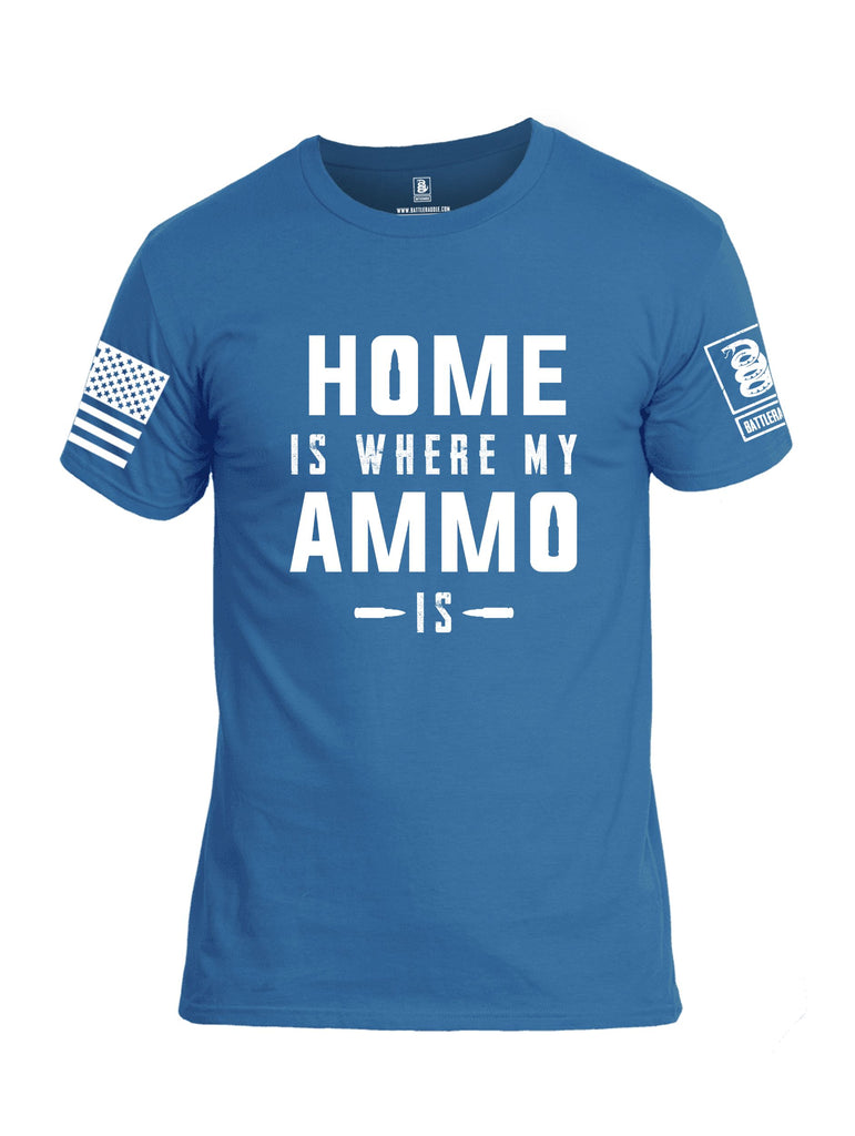 Battleraddle Home Is Where My Ammo Is White Sleeves Men Cotton Crew Neck T-Shirt