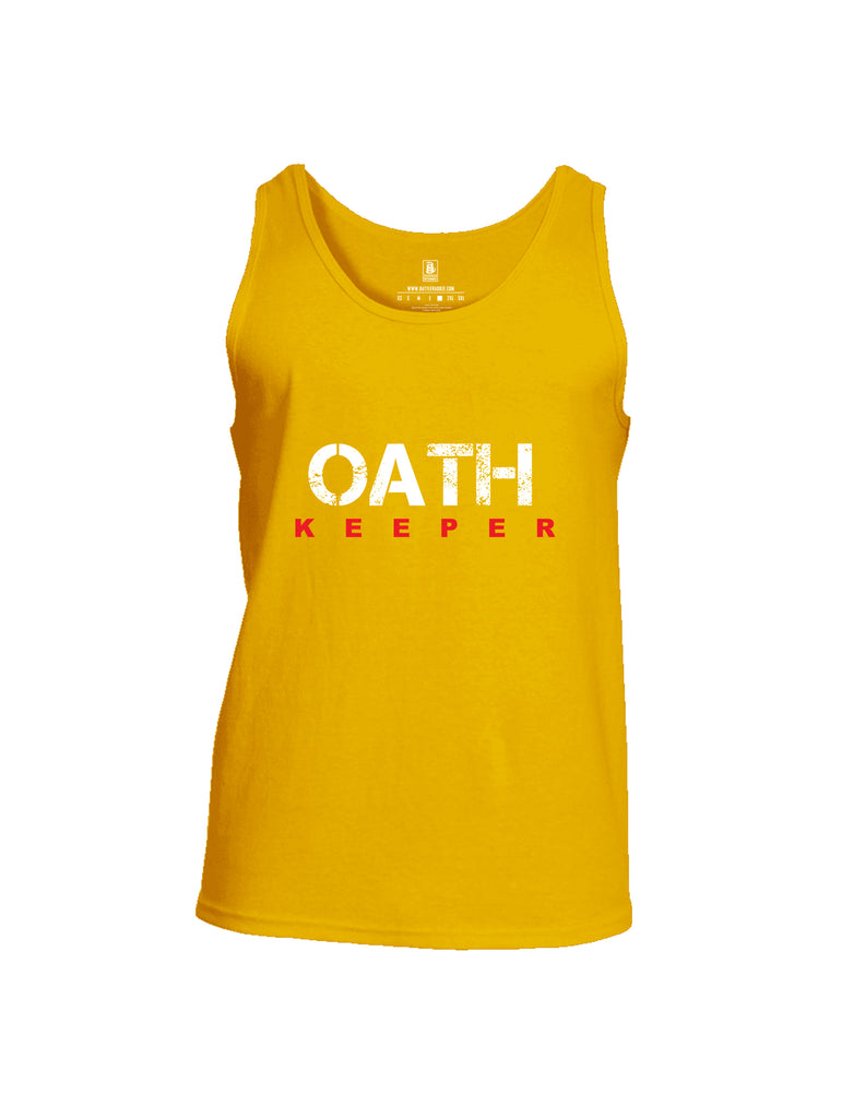 Battleraddle Oath Keeper White {sleeve_color} Sleeves Men Cotton Cotton Tank Top