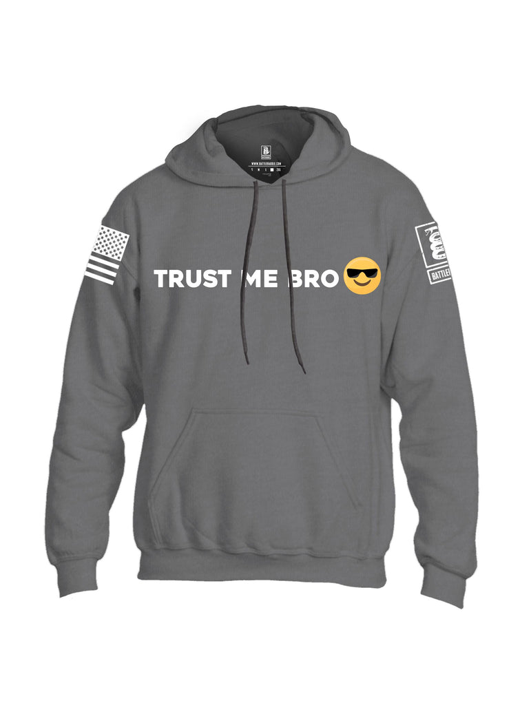 Battleraddle Trust Me Bro White Sleeves Uni Cotton Blended Hoodie With Pockets