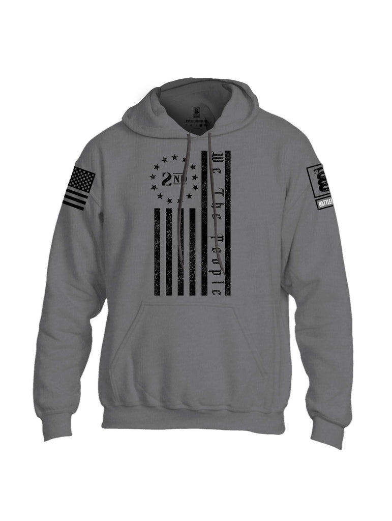 Battleraddle 2Nd We The People Black Sleeves Uni Cotton Blended Hoodie With Pockets