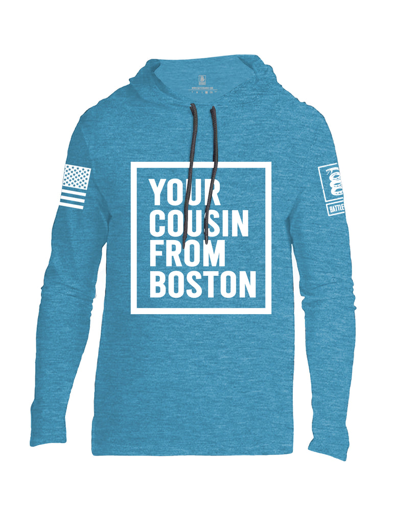 Battleraddle Your Cousin From Boston {sleeve_color} Sleeves Men Cotton Thin Cotton Lightweight Hoodie