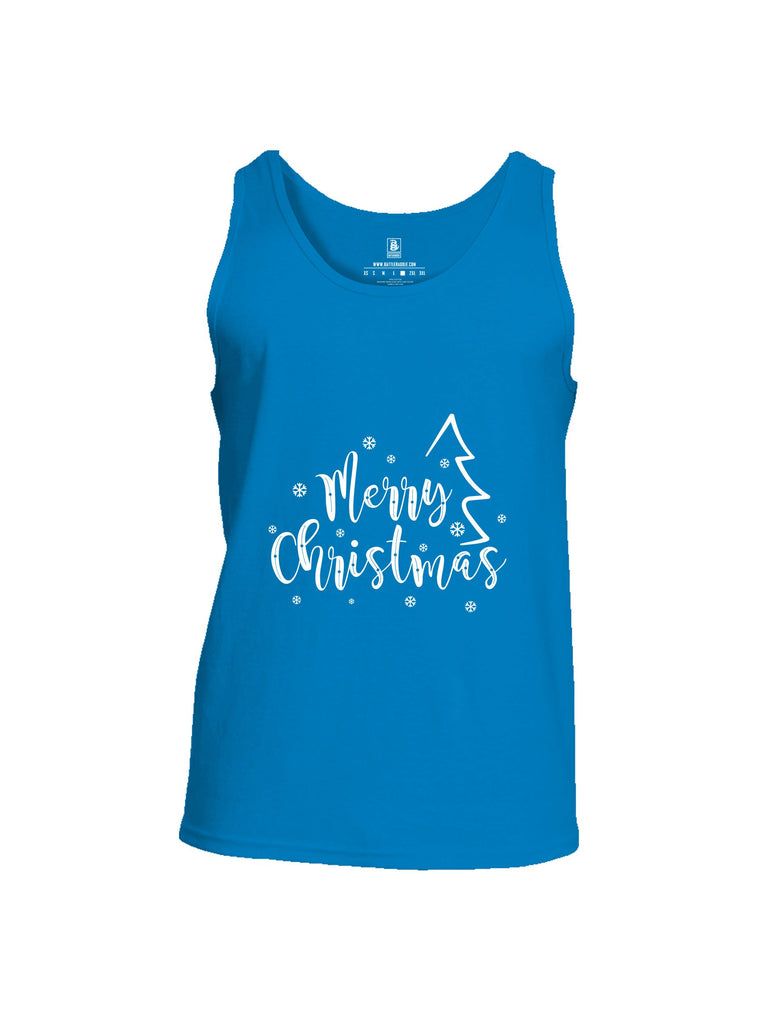 Battleraddle Merry Christmas White Sleeves Men Cotton Cotton Tank Top