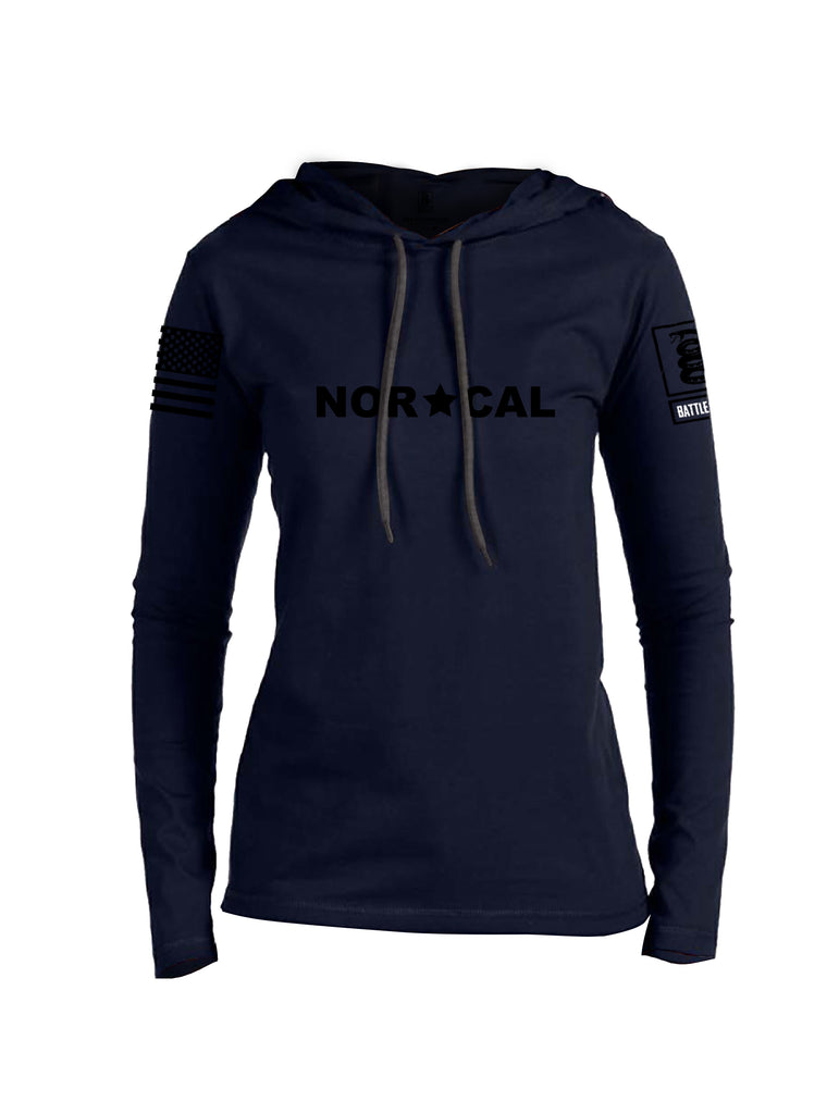 Battleraddle Nor Cal {sleeve_color} Sleeves Women Cotton Thin Cotton Lightweight Hoodie