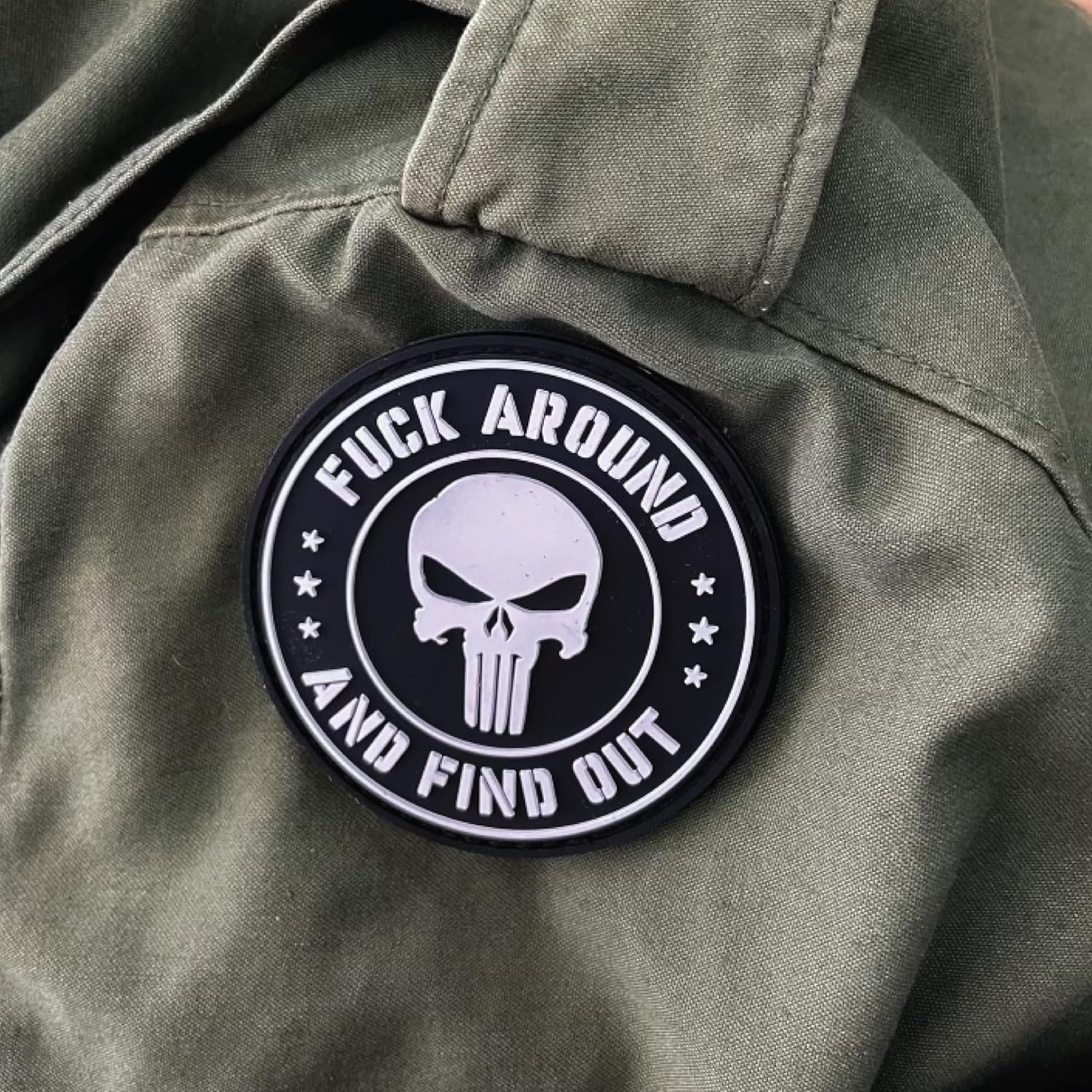 【WEIRDO】 FUCK U VEST (PIG SKIN) Battleraddle Punisher PVC Patch - Fuck Around and Find Out