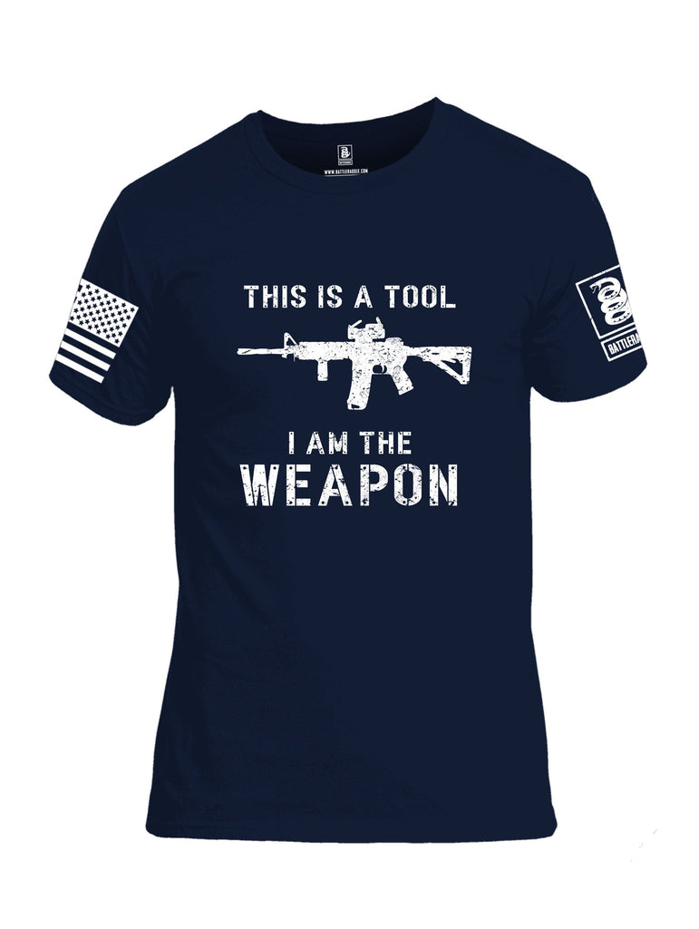 Battleraddle This Is A Tool I Am The Weapon White Sleeves Men Cotton Crew Neck T-Shirt