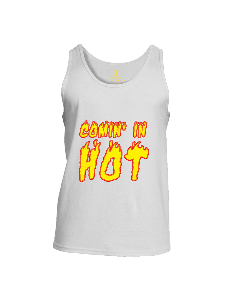 Battleraddle Comin In Hot Yellow Sleeves Men Cotton Cotton Tank Top