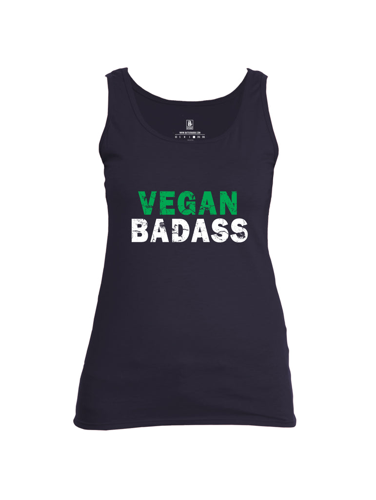 Battleraddle Vegan Badass White {sleeve_color} Sleeves Women Cotton Cotton Tank Top