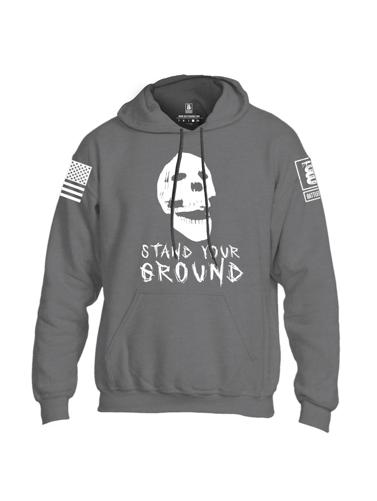 Battleraddle Stand Your Ground White Sleeves Uni Cotton Blended Hoodie With Pockets