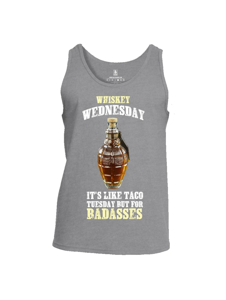 Battleraddle Whiskey Wednesday Is Like Taco Tuesday But For Badasses {sleeve_color} Sleeves Men Cotton Cotton Tank Top