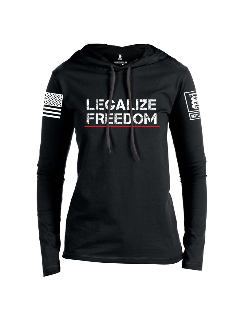 Battleraddle Legalize Freedom Women Cotton Thin Cotton Lightweight Hoodie