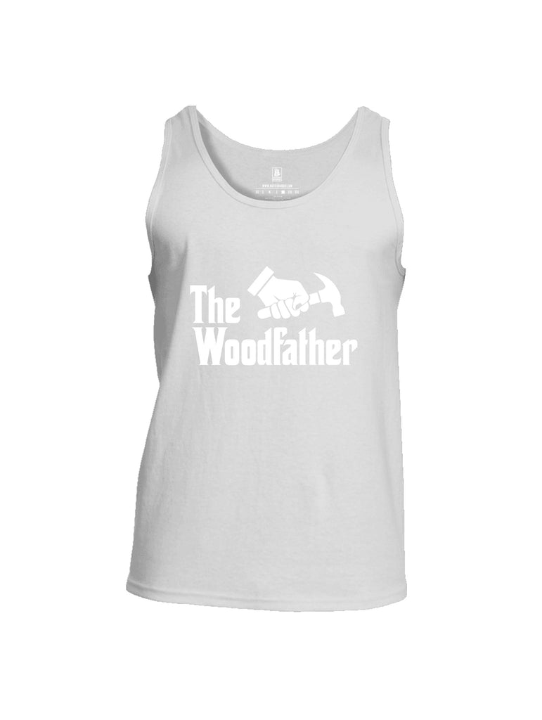 Battleraddle The Woodfather White Sleeves Men Cotton Cotton Tank Top