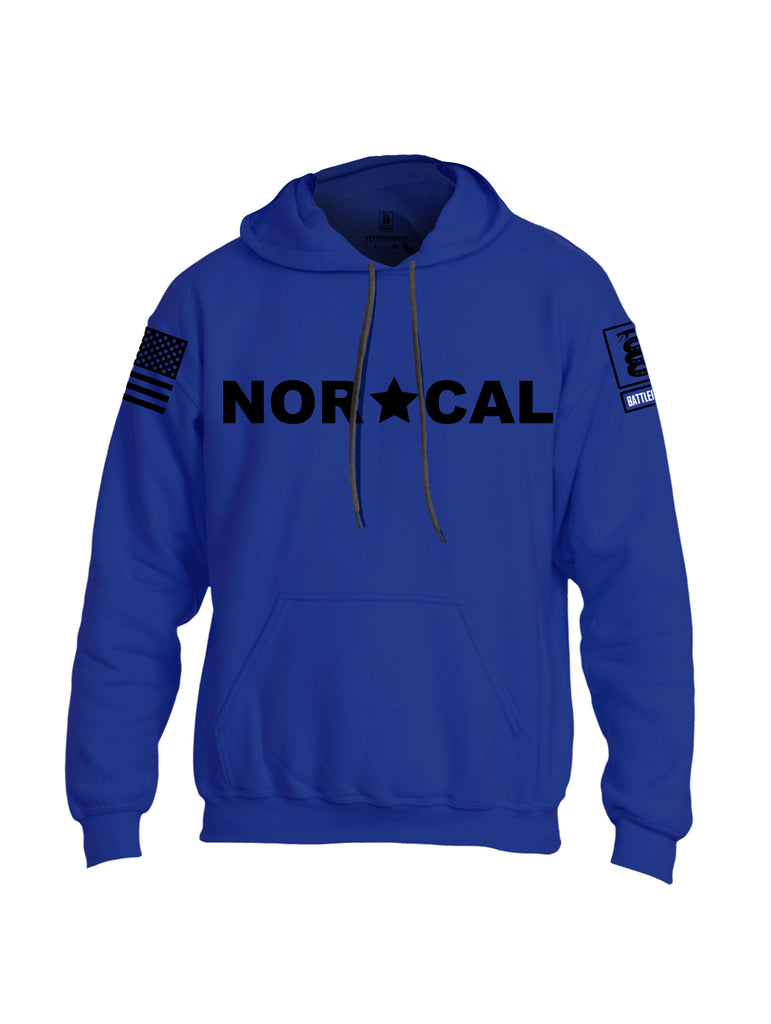 Battleraddle Nor Cal {sleeve_color} Sleeves Uni Cotton Blended Hoodie With Pockets