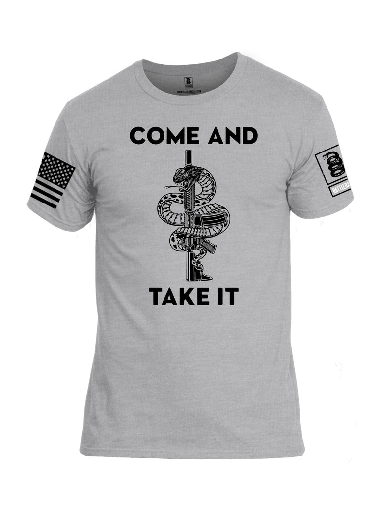 Battleraddle Come And Take It Black Sleeves Men Cotton Crew Neck T-Shirt