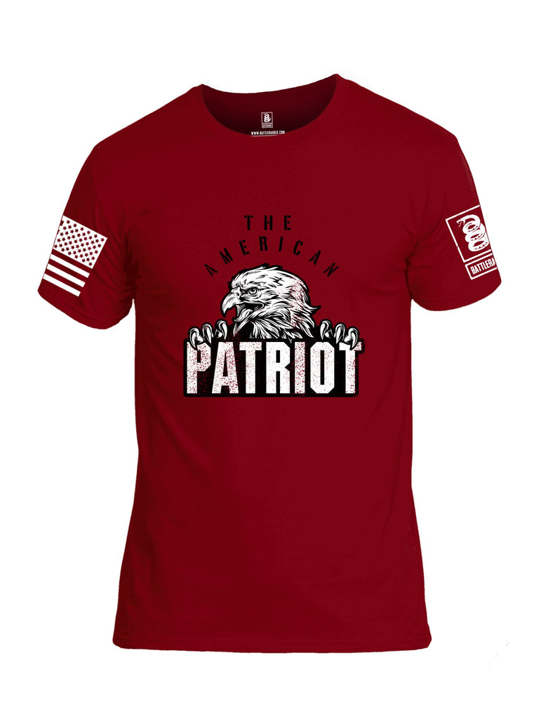 Battleraddle The Original American Patriot White Sleeves Men Cotton Crew Neck T-Shirt