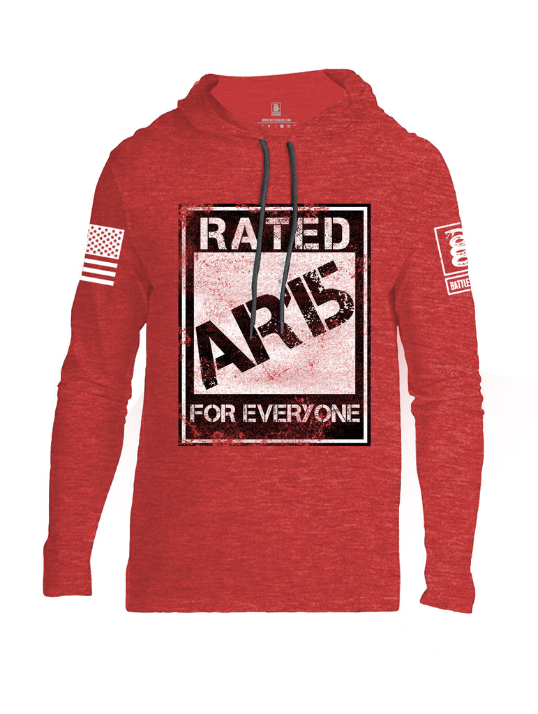 Battleraddle Rated Ar15 For Everyone  Men Cotton Thin Cotton Lightweight Hoodie