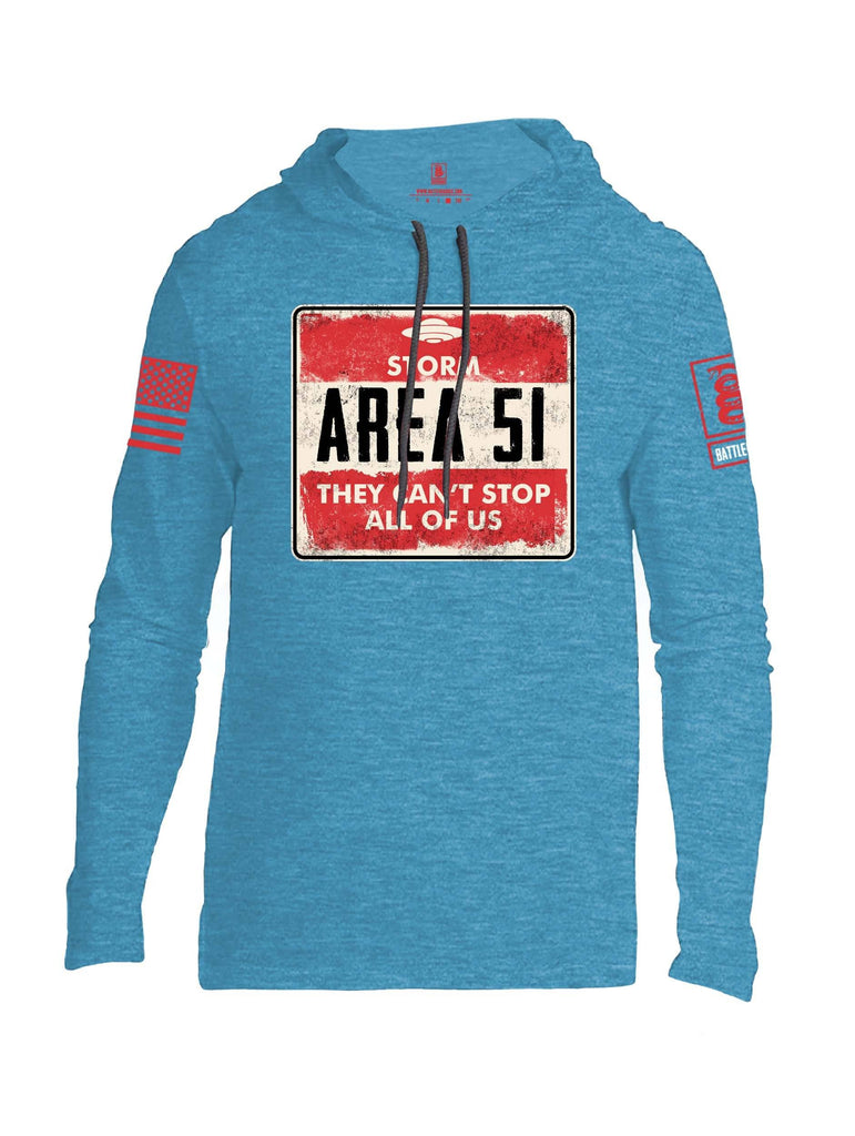 Battleraddle Storm Area 51 They Cant Stop All Of Us Red Sleeve Print Mens Thin Cotton Lightweight Hoodie shirt|custom|veterans|Apparel-Mens Hoodie-Cotton