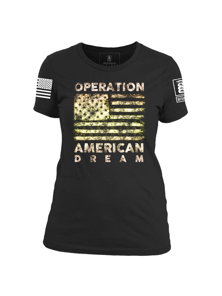 Battleraddle Operation American Dream Womens Cotton Crew Neck T Shirt
