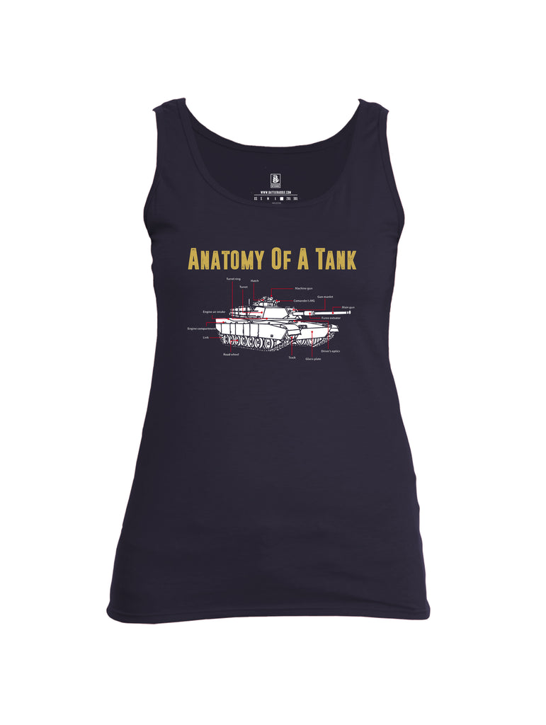 Battleraddle Anatomy Of A Tank Womens Cotton Tank Top