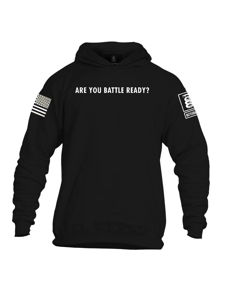 Battleraddle Are You Battle Ready Patriotic Mens Cotton Pullover Hoodie With Pockets - Battleraddle® LLC