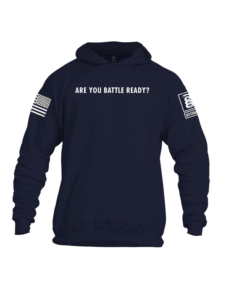 Battleraddle Are You Battle Ready Patriotic Mens Cotton Pullover Hoodie With Pockets - Battleraddle® LLC