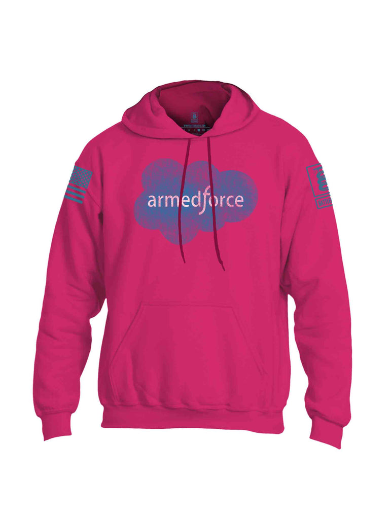 Battleraddle Armedforce Blue Sleeve Print Mens Blended Hoodie With Pockets - Battleraddle® LLC