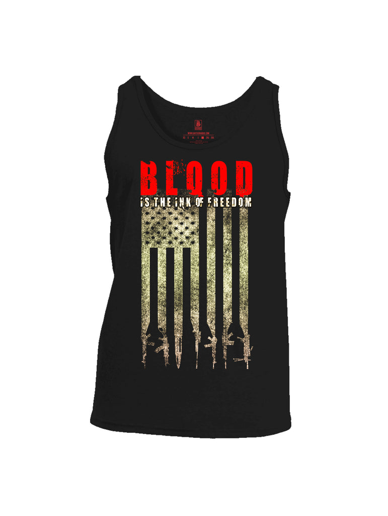 Battleraddle Blood Is The Ink Of Freedom Mens Cotton Tank Top