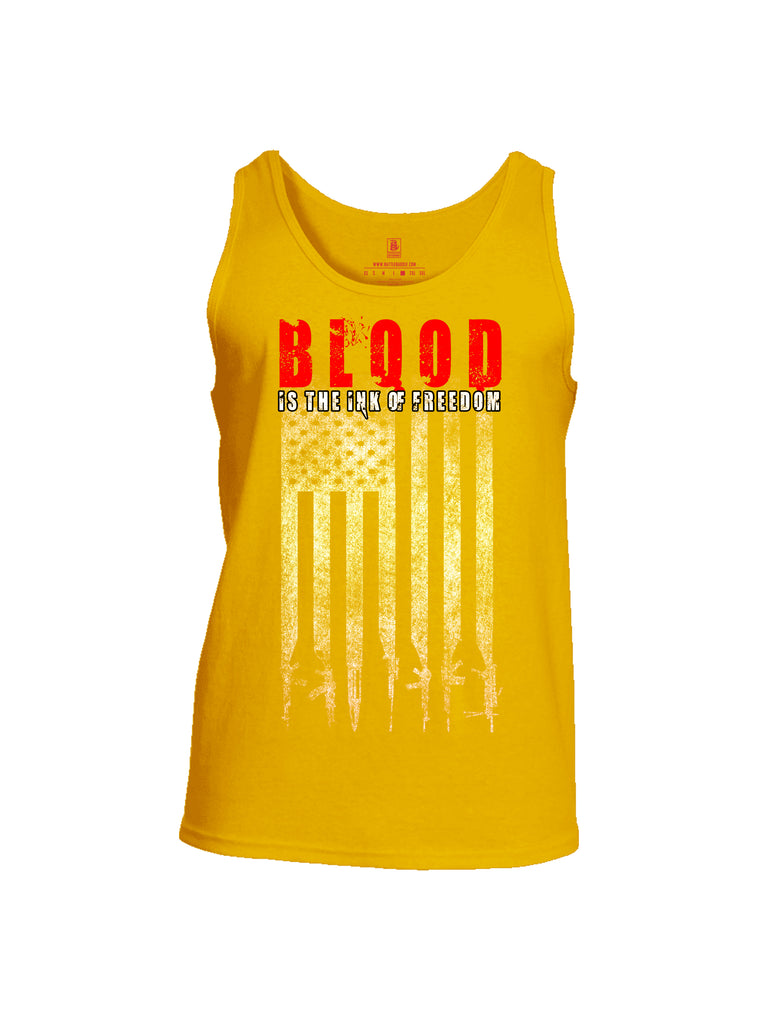 Battleraddle Blood Is The Ink Of Freedom Mens Cotton Tank Top