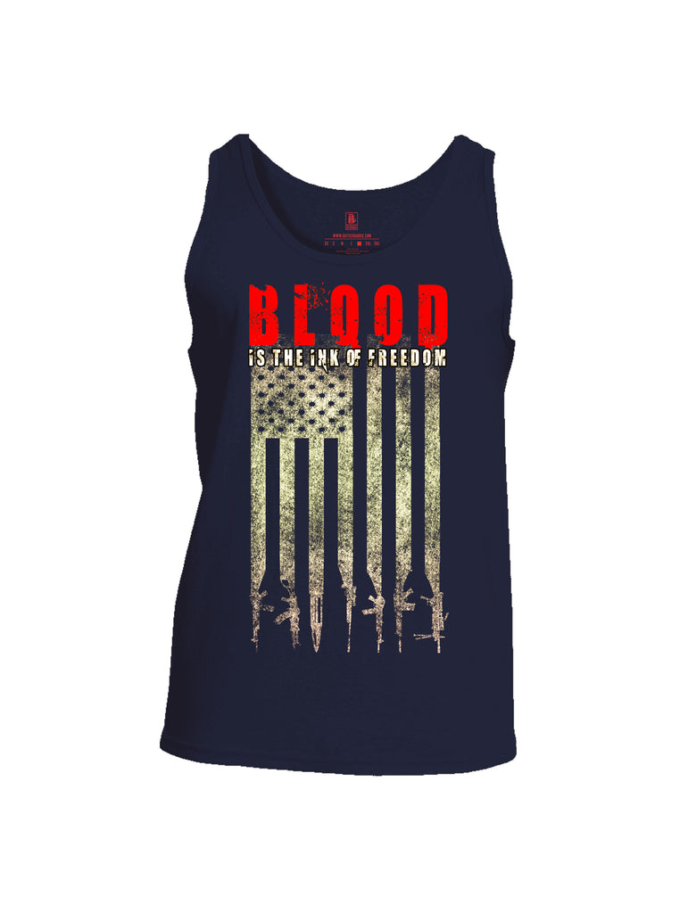 Battleraddle Blood Is The Ink Of Freedom Mens Cotton Tank Top