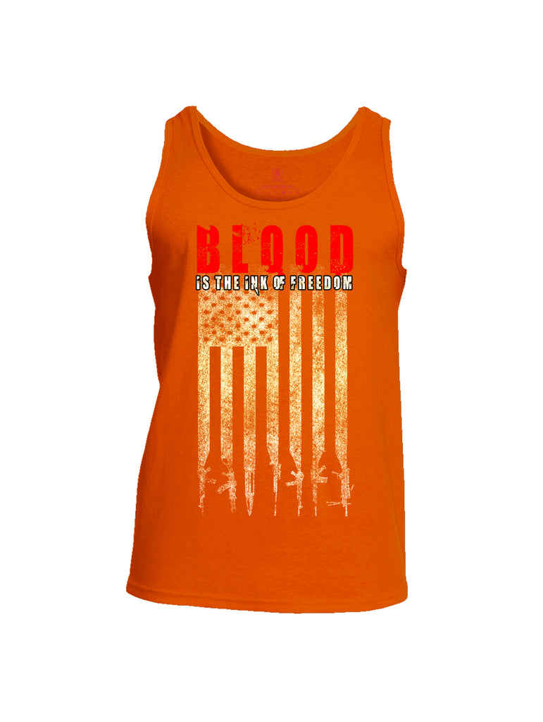 Battleraddle Blood Is The Ink Of Freedom Mens Cotton Tank Top