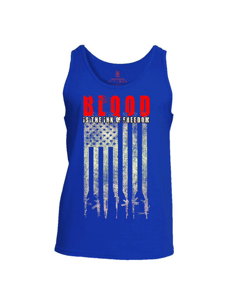 Battleraddle Blood Is The Ink Of Freedom Mens Cotton Tank Top