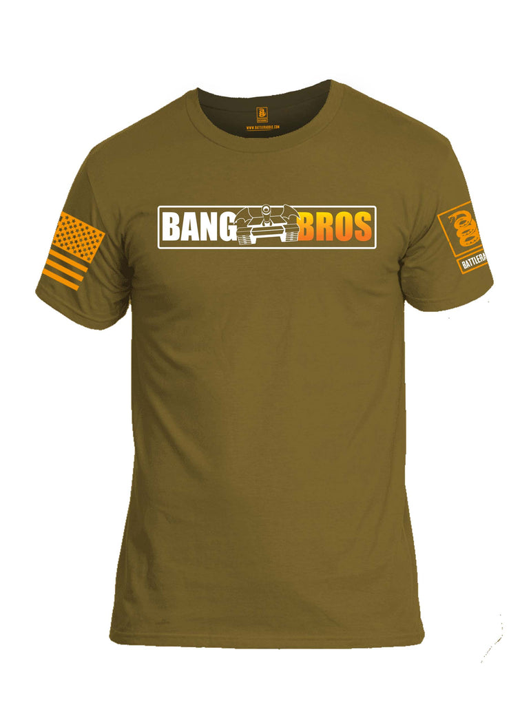 Battleraddle Bat Wing Tank Bang Bros Orange Sleeve Print Mens Cotton Crew Neck T Shirt